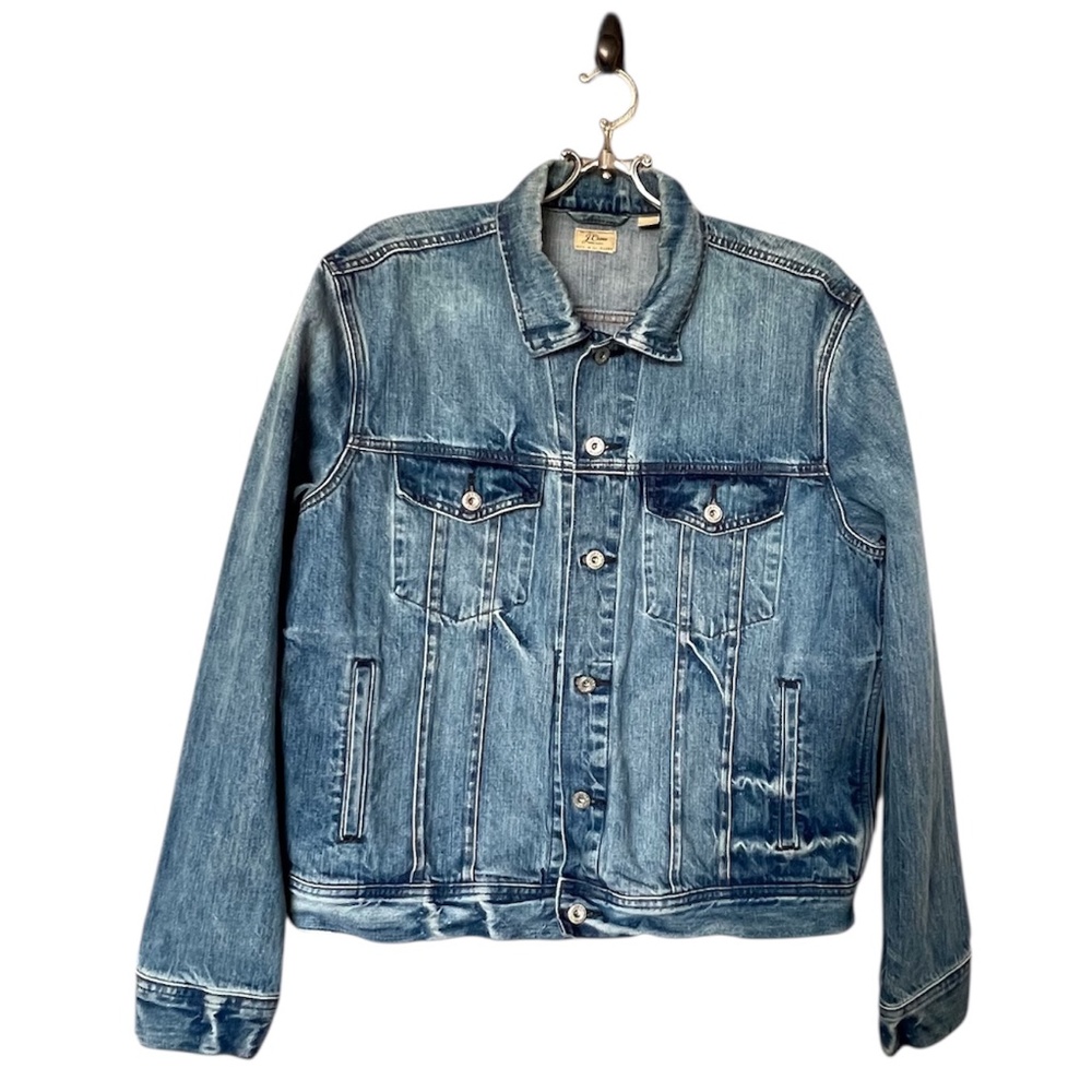 J Crew Mens Classic Denim Jacket Size L